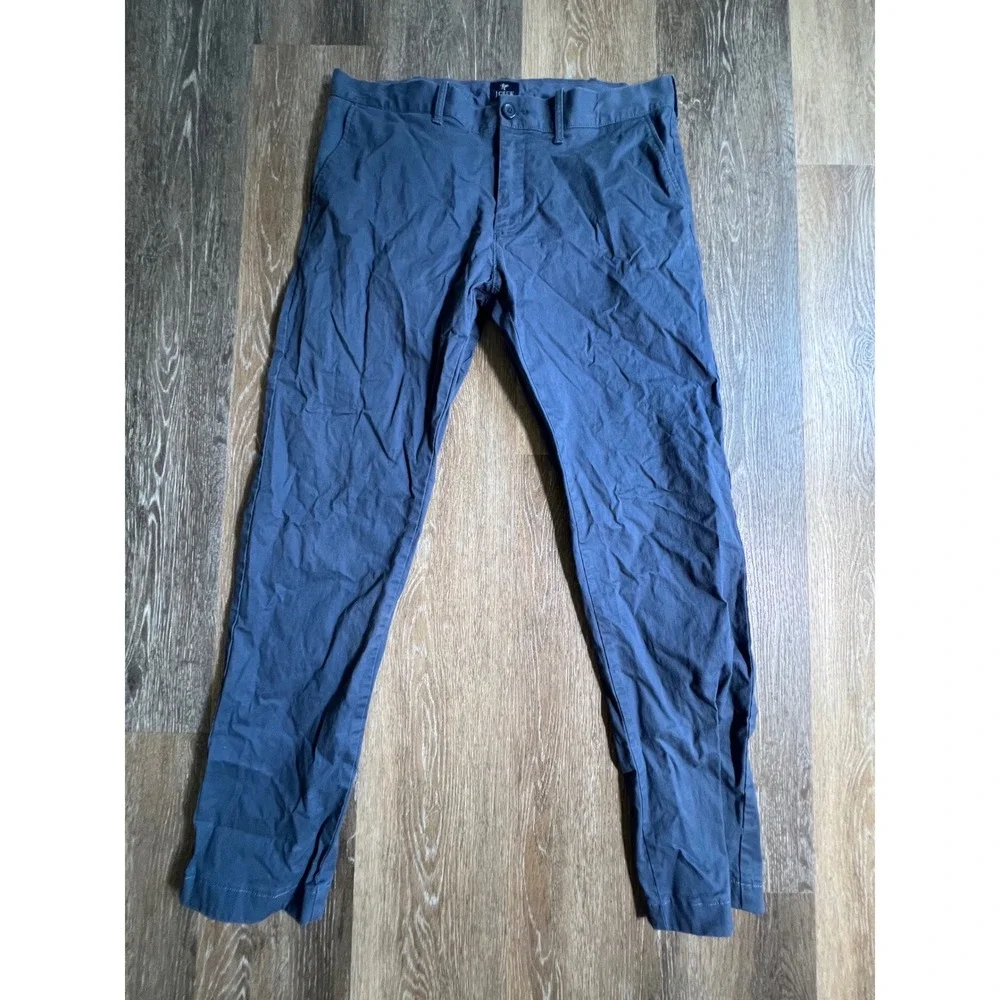 J. Crew Driggs Chinos Mens 34x34 Blue Flex Slim Fit Cotton Stretch Trousers